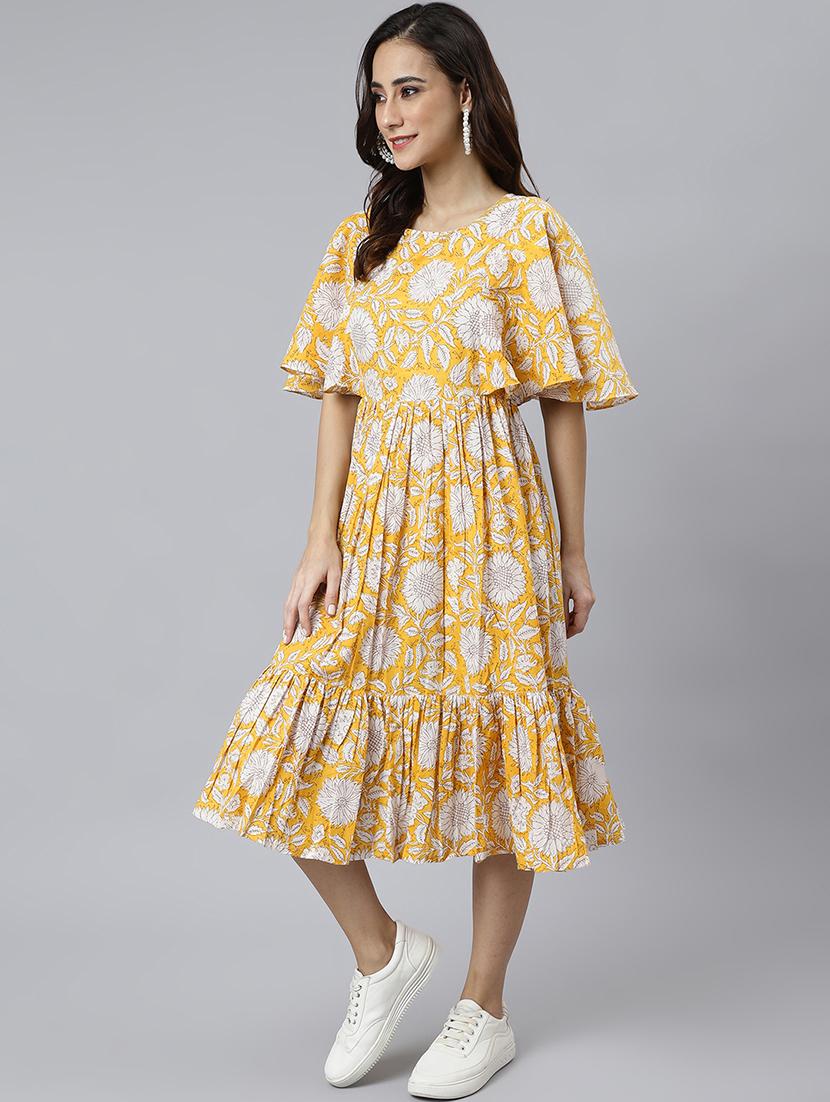 women's tiered dress floral dress - 18765343 - Standard Image - 1