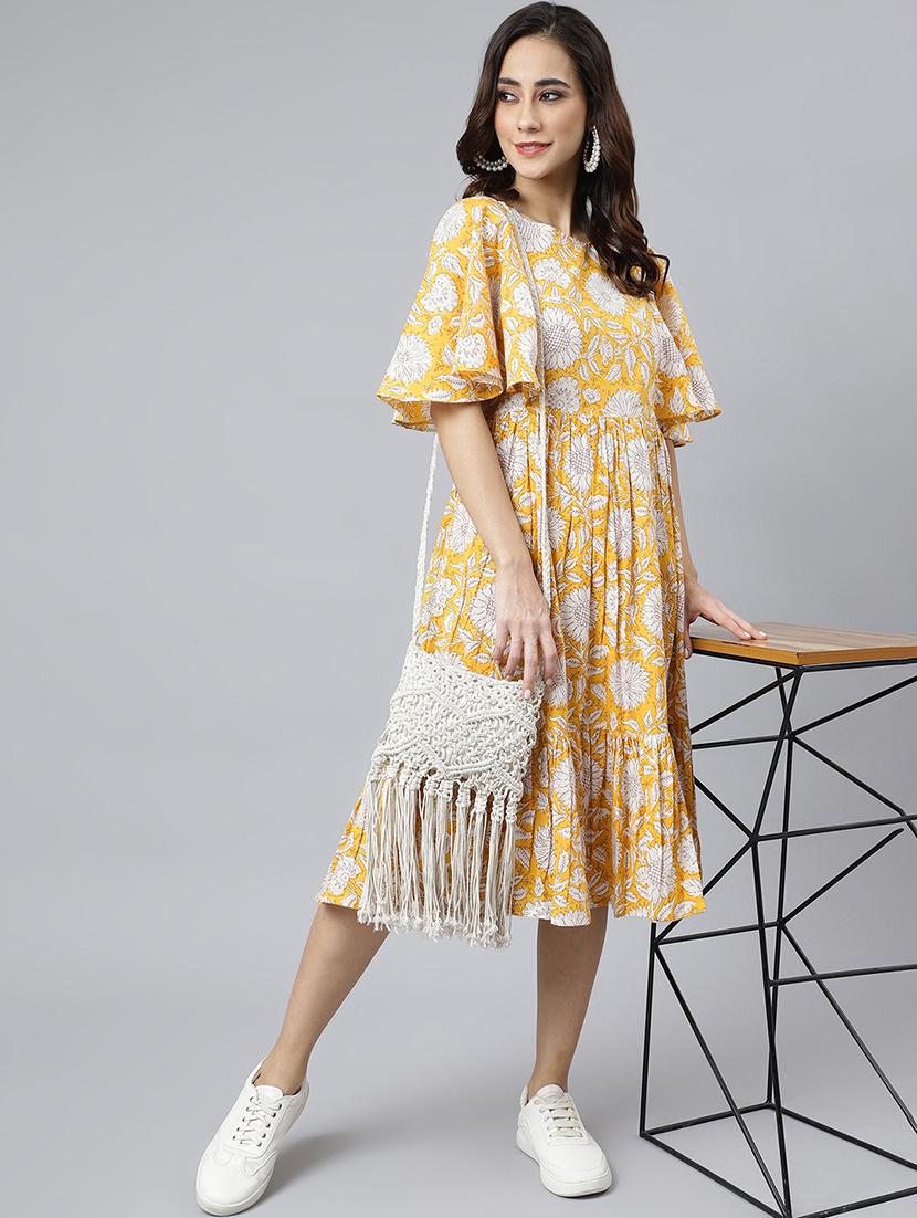 women's tiered dress floral dress - 18765343 - Standard Image - 4