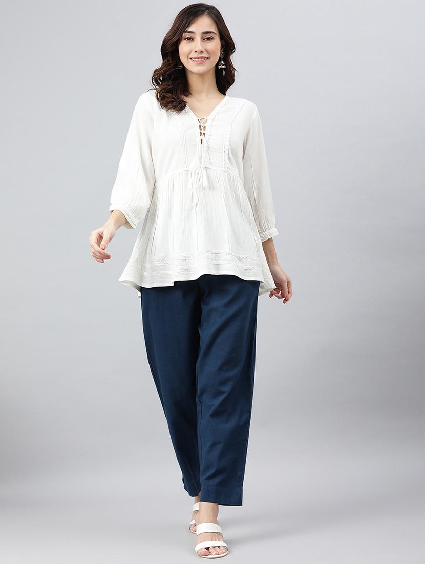 women's peplum v neck top - 18765562 - Zoom Image - 0