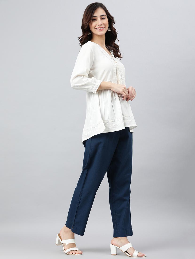 women's peplum v neck top - 18765562 - Standard Image - 1