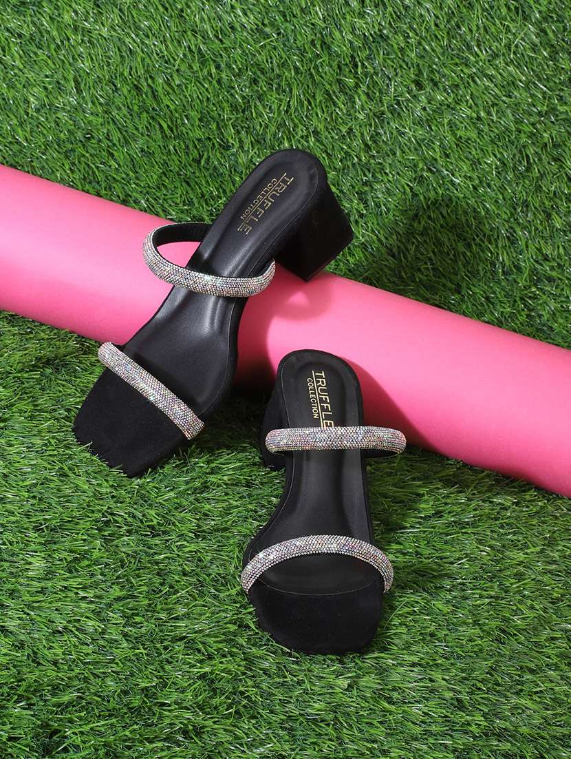 black block mules sandal