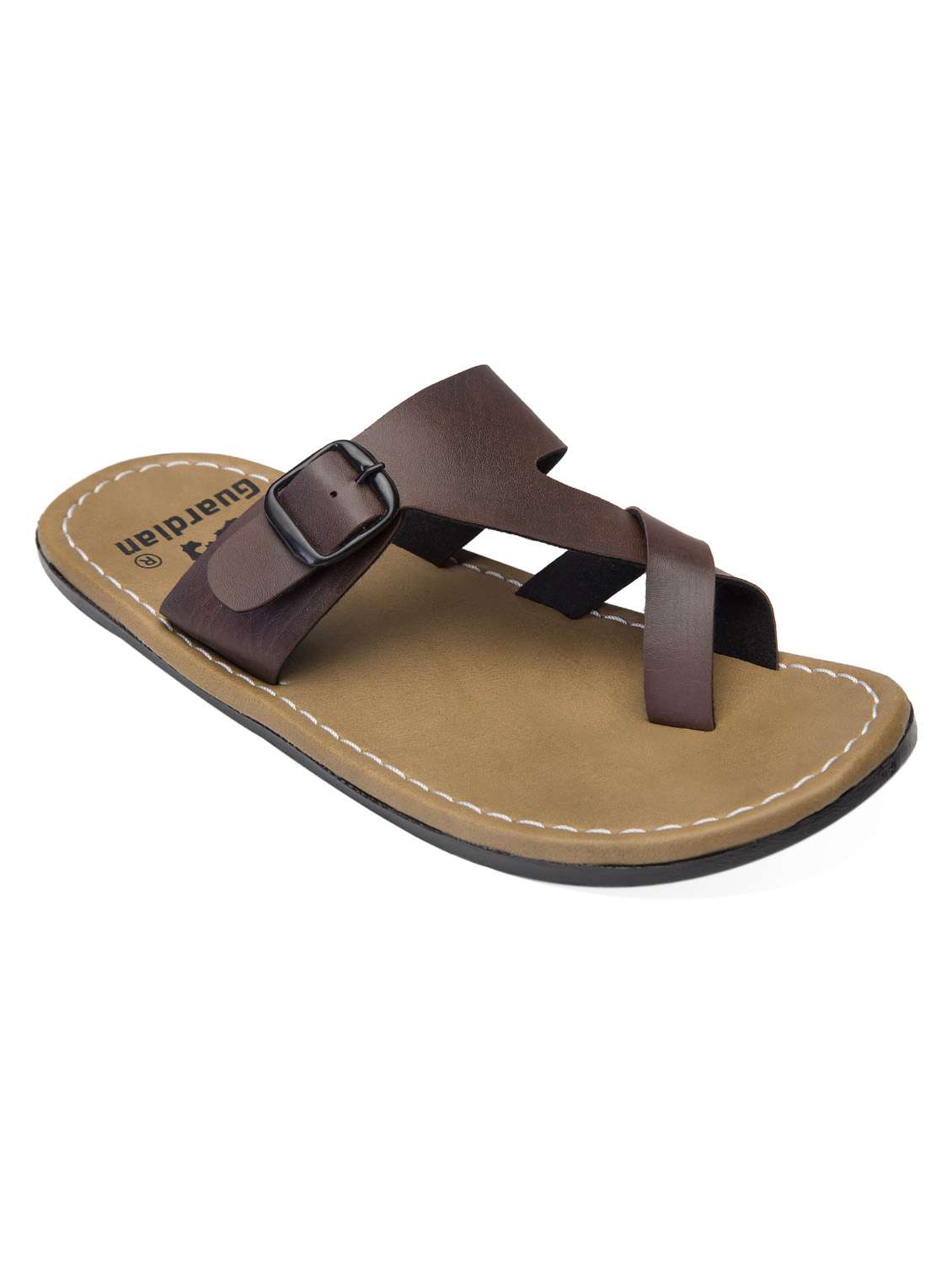 brown slip on sandal