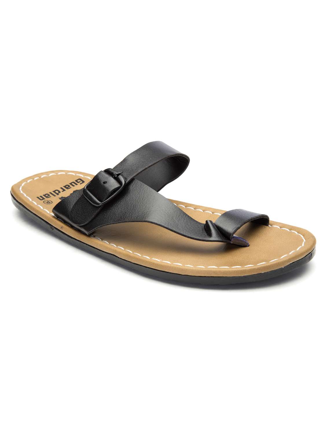 black slip on sandal