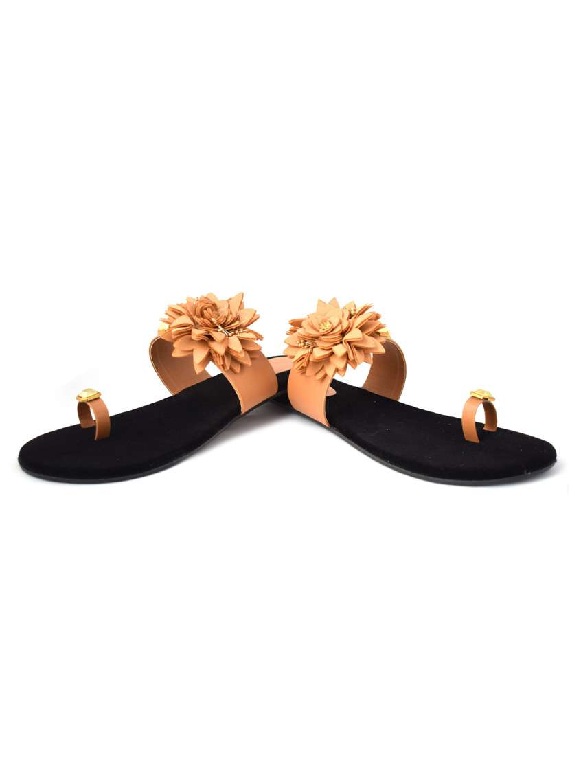 beige slip on sandal - 18765782 -  Standard Image - 1