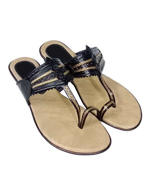 black one toe sandal - 18766219 - Standard Image - 0