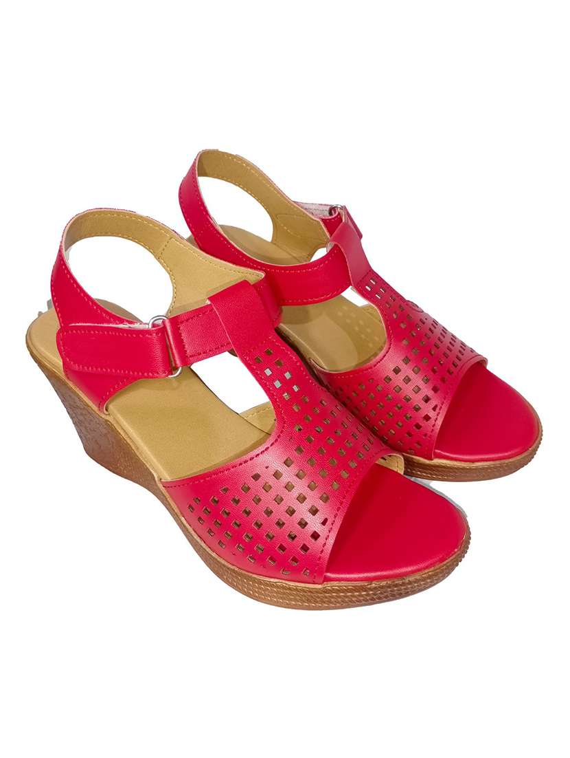 red slip on sandal - 18766245 -  Standard Image - 1