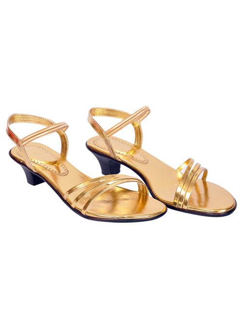 gold back strap heel - 18766269 - Standard Image - 0