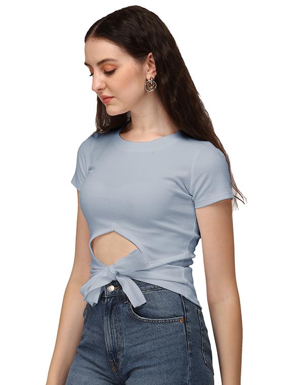 grey lycra regular top - 18766307 - Standard Image - 1