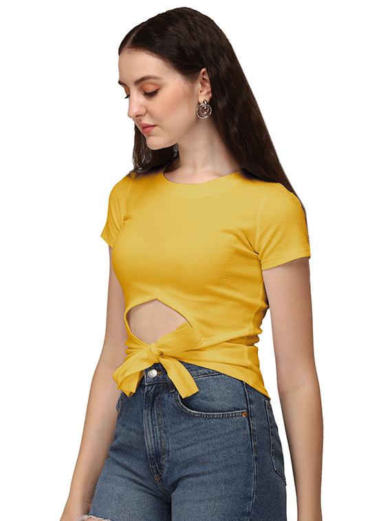 yellow lycra regular top - 18766309 - Standard Image - 1