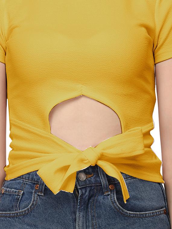 yellow lycra regular top - 18766309 - Standard Image - 4
