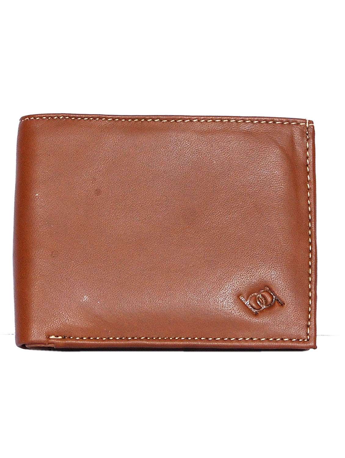 brown synthetic leather wallet