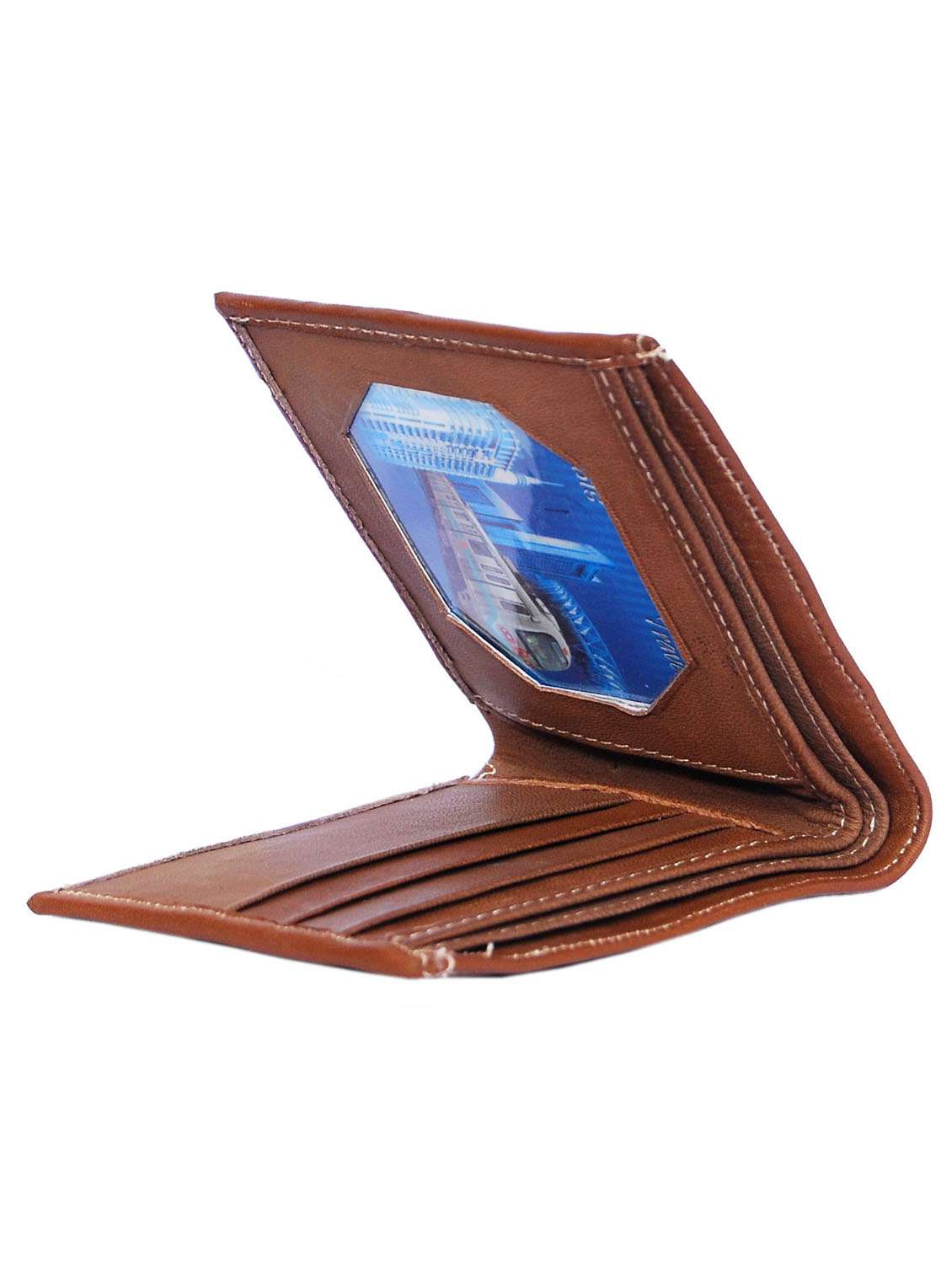 brown synthetic leather wallet - 18768224 -  Standard Image - 1