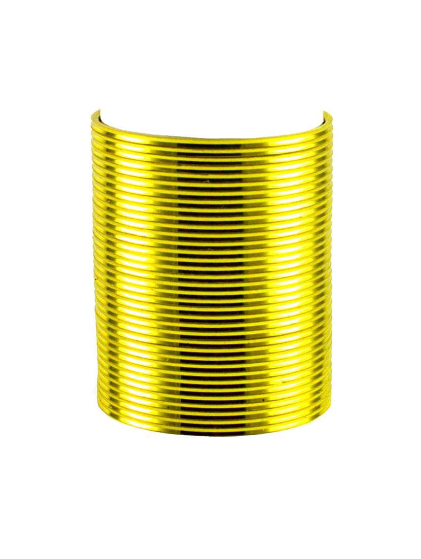 yellow plain brass bangle