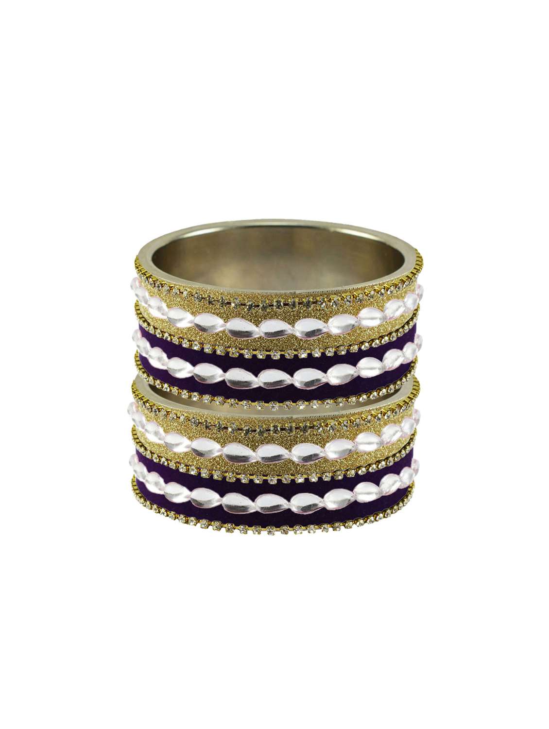 multi stone stud brass bangle