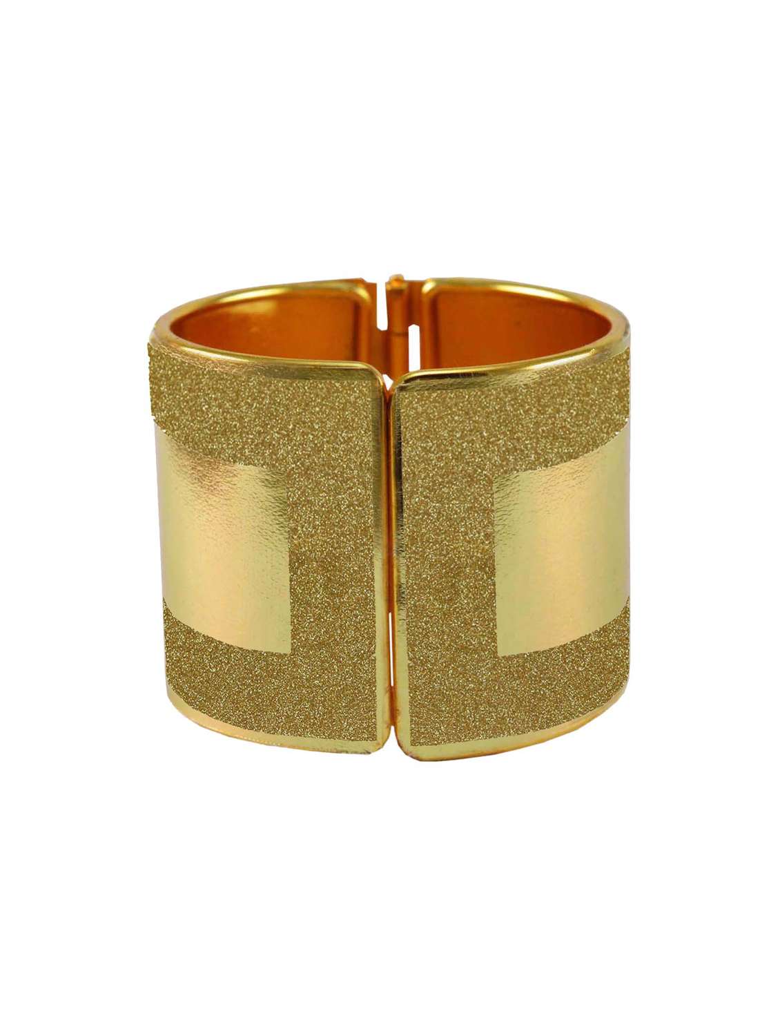 golden stone stud metal bangle