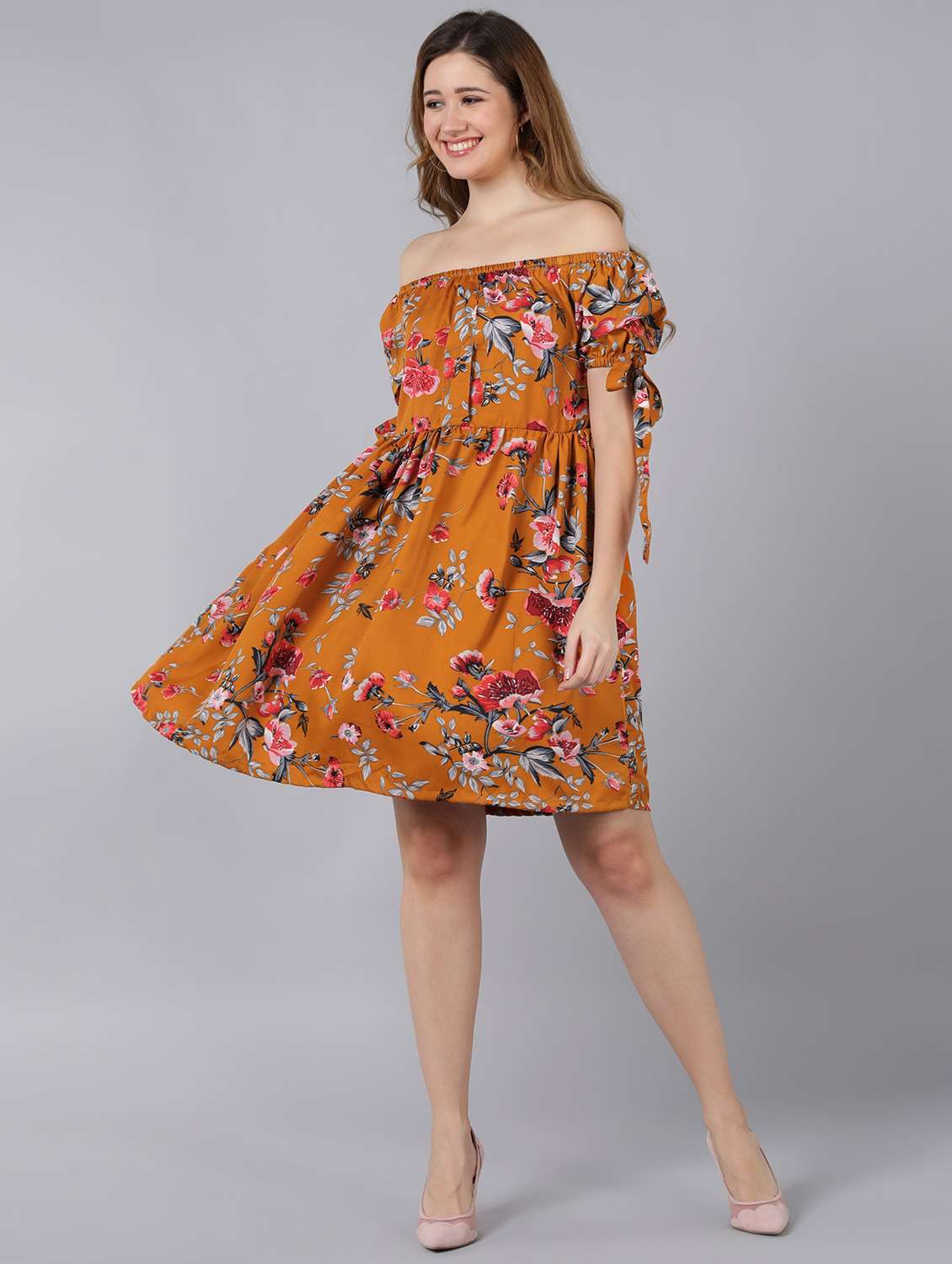 women's fit & flare floral dress - 18788957 -  Standard Image - 1
