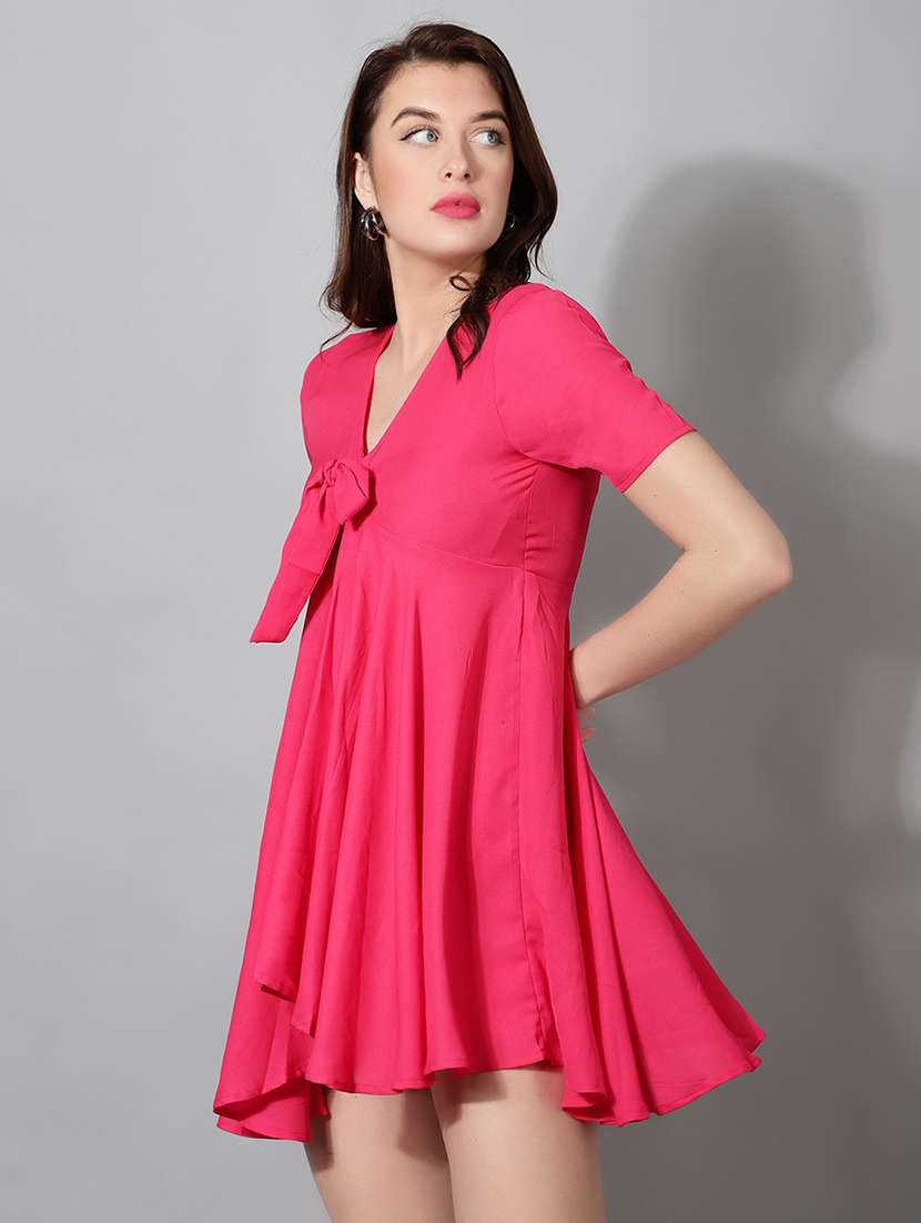 women's asymmetric solid dress - 18788960 -  Standard Image - 1