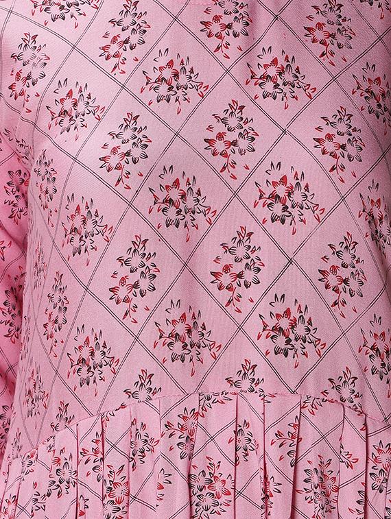 pink rayon kurta pant set - 18789258 - Standard Image - 4