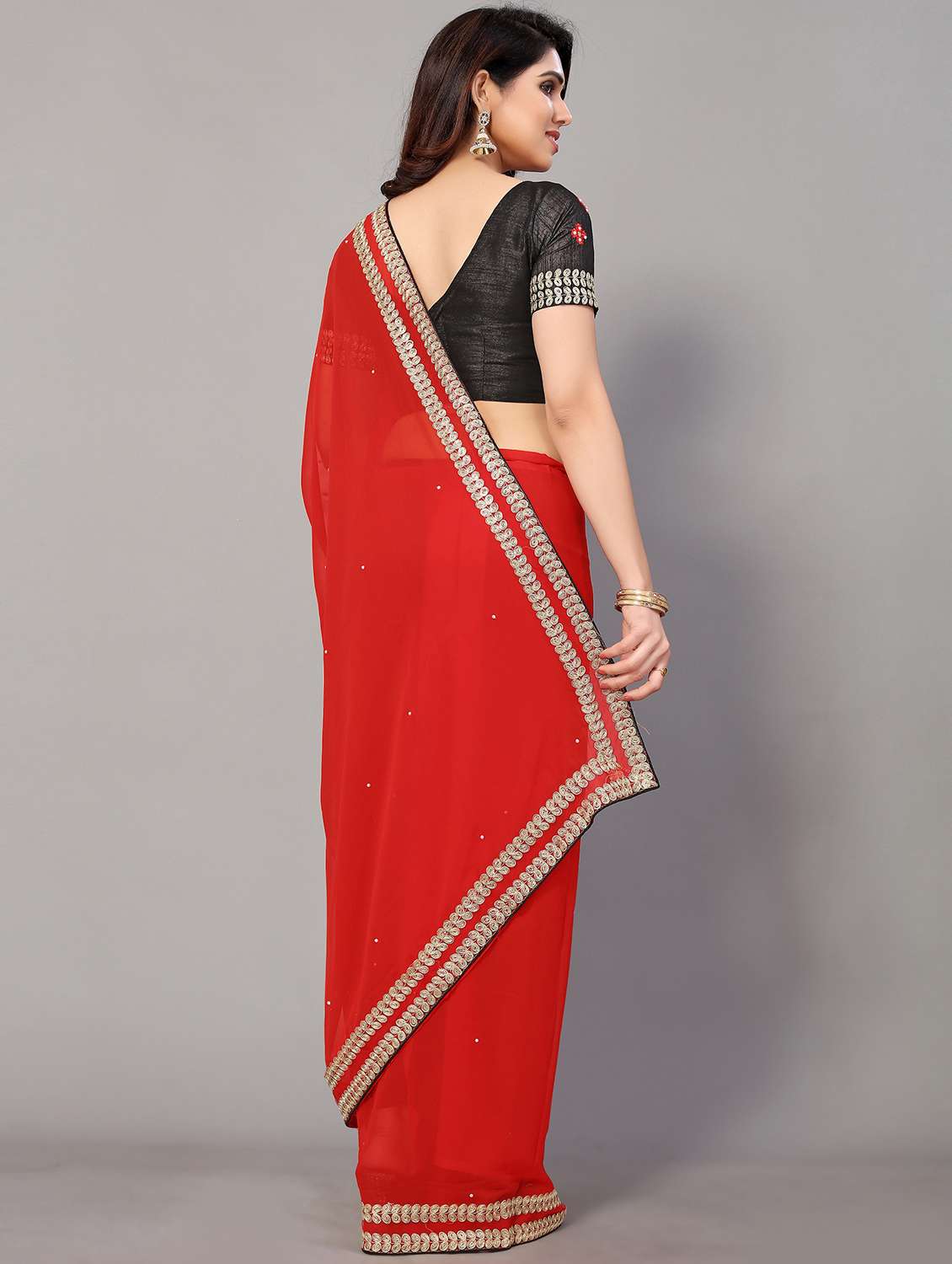 women's embroidered saree with blouse - 18790249 -  Standard Image - 1