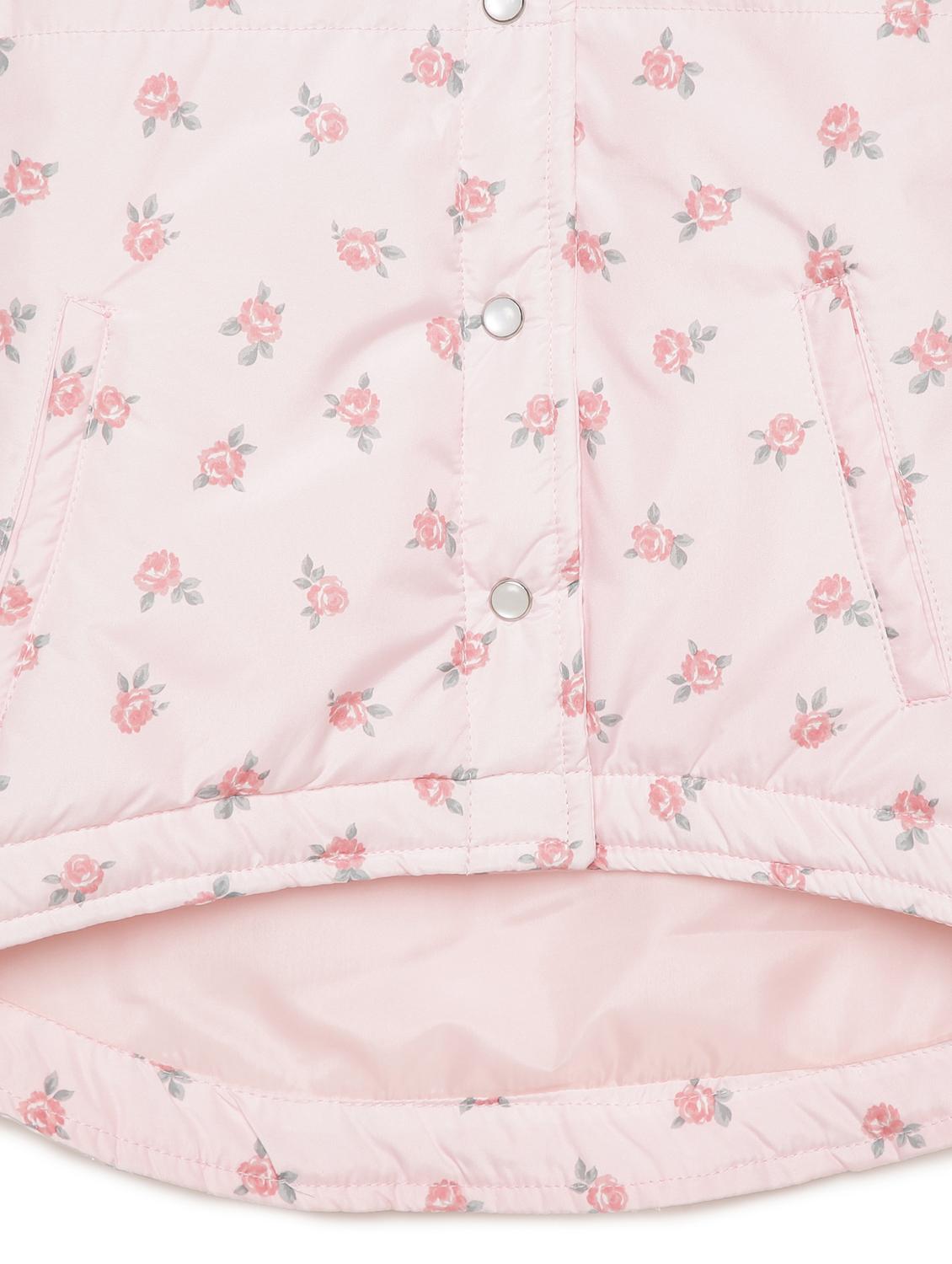 pink printed regular jacket with standing collar - 18790949 - Standard Image - 4