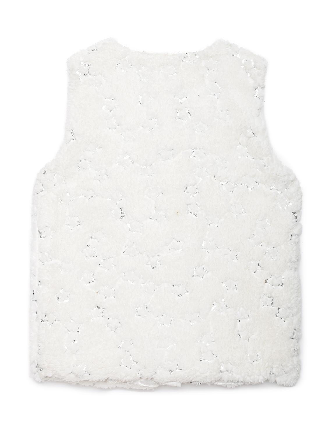 white printed regular jacket with standing collar - 18790951 - Standard Image - 1