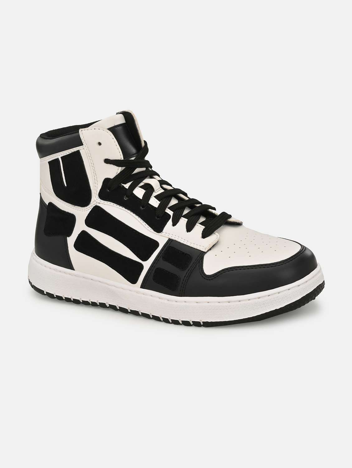 black synthetic lace up sneakers - 18793891 - Zoom Image - 0