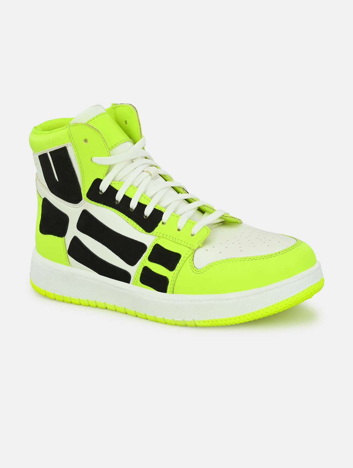 men color block lace up sneakers