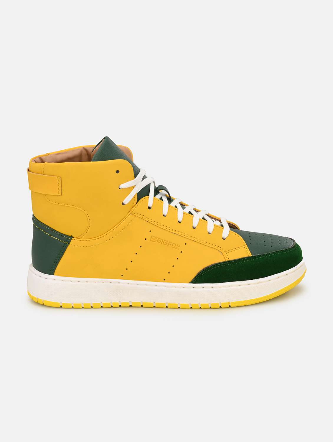yellow synthetic lace up sneakers - 18793897 -  Standard Image - 1