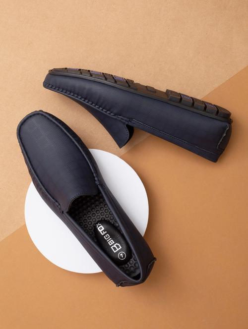 blue synthetic slip on loafers - 18793908 - Standard Image - 0