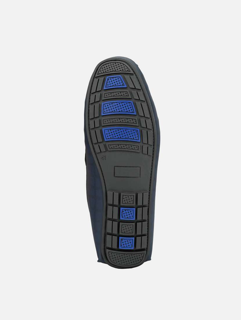 blue synthetic slip on loafers - 18793916 - Standard Image - 4