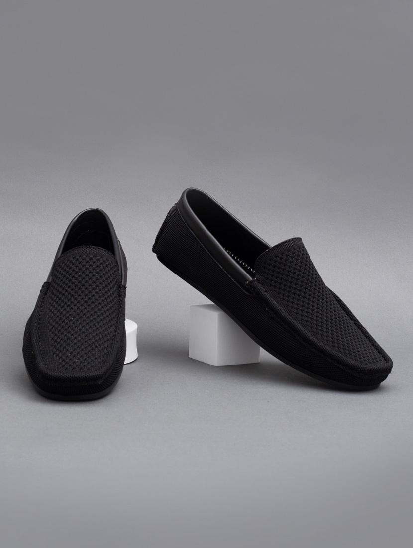 black mesh & synthetic slip on loafers - 18793919 -  Zoom Image - 0