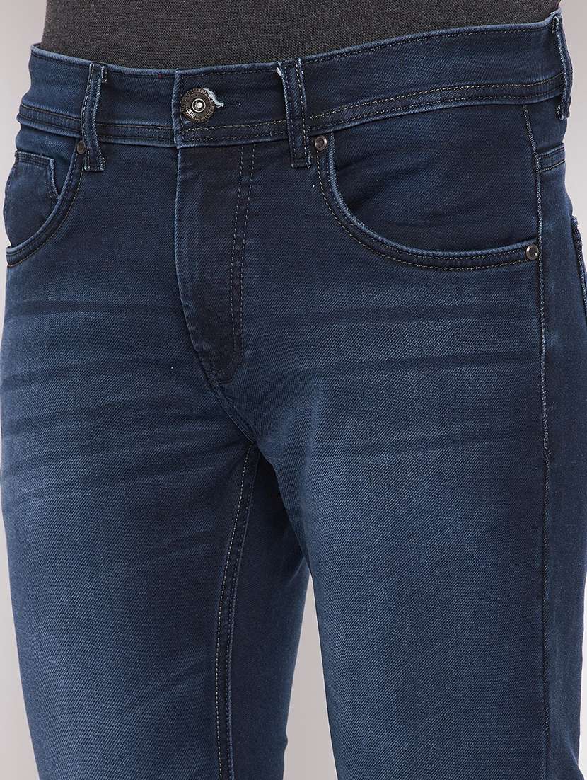 blue cotton blend jeans - 18801174 - Standard Image - 4