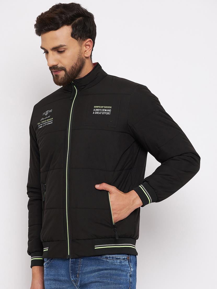 black coloured quilted jacket - 18801224 - Standard Image - 1