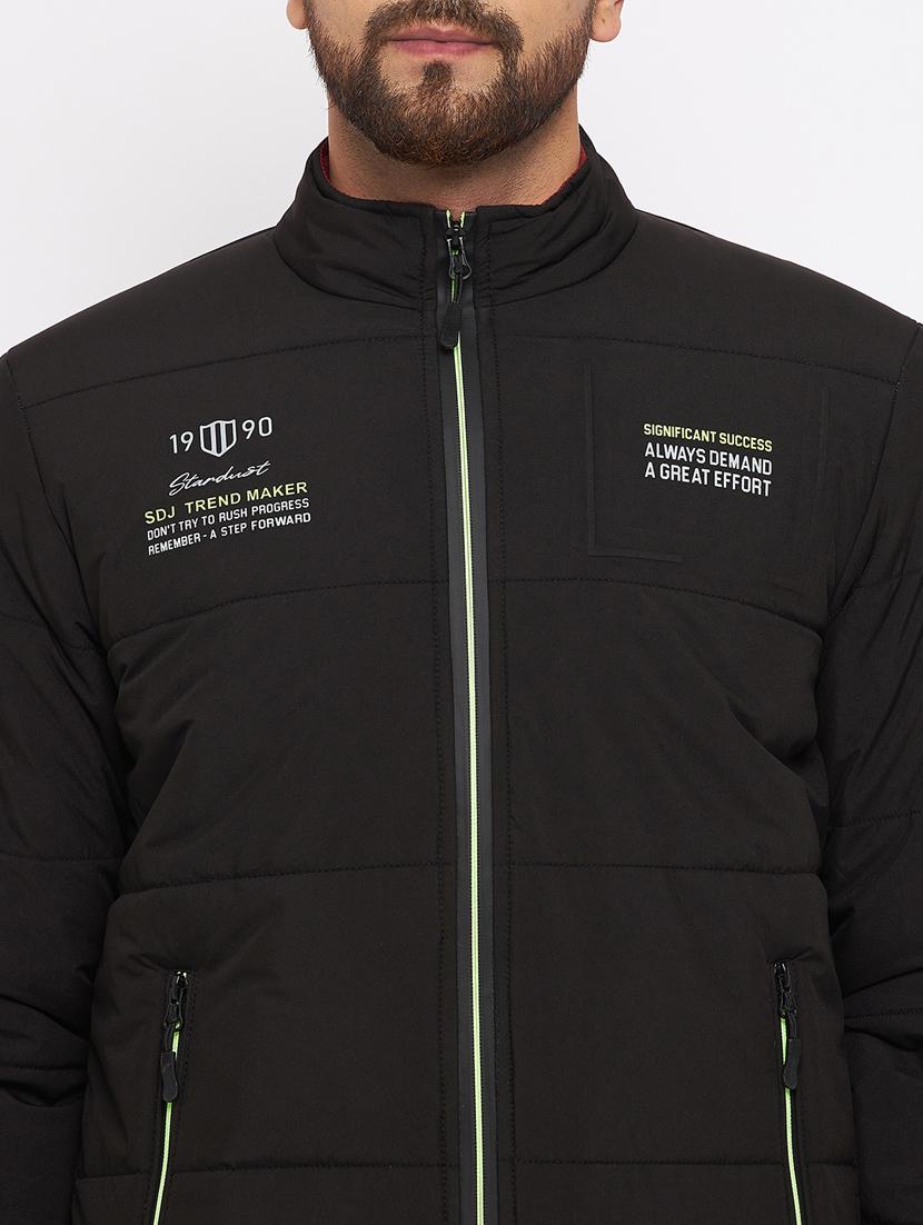 black coloured quilted jacket - 18801224 - Standard Image - 4