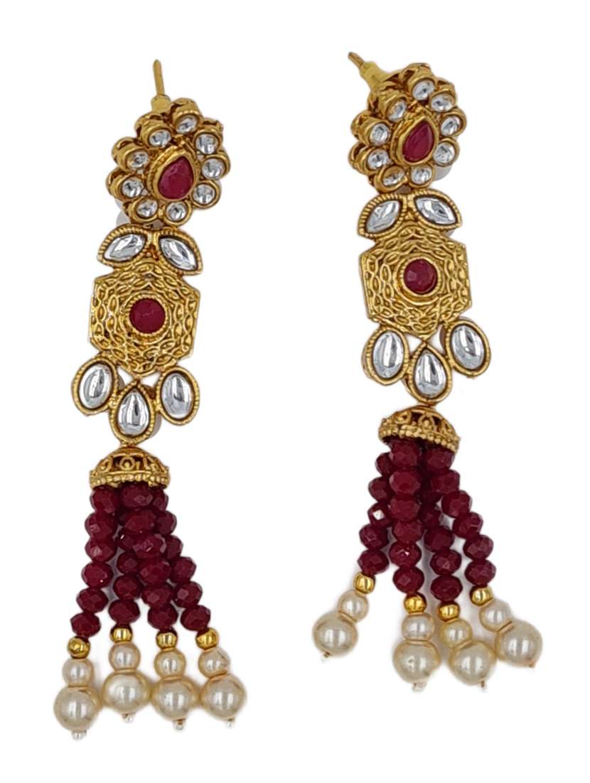  kundan zinc necklace set - 18801258 -  Standard Image - 1