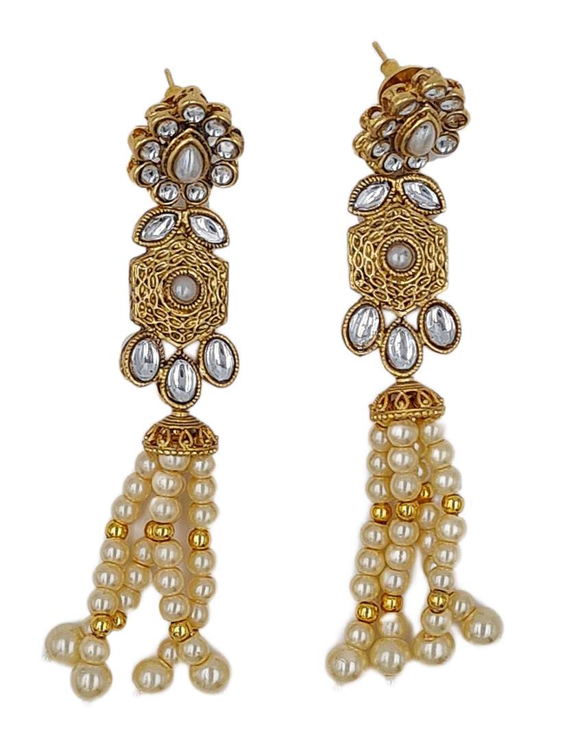  kundan zinc necklace set - 18801260 -  Standard Image - 1