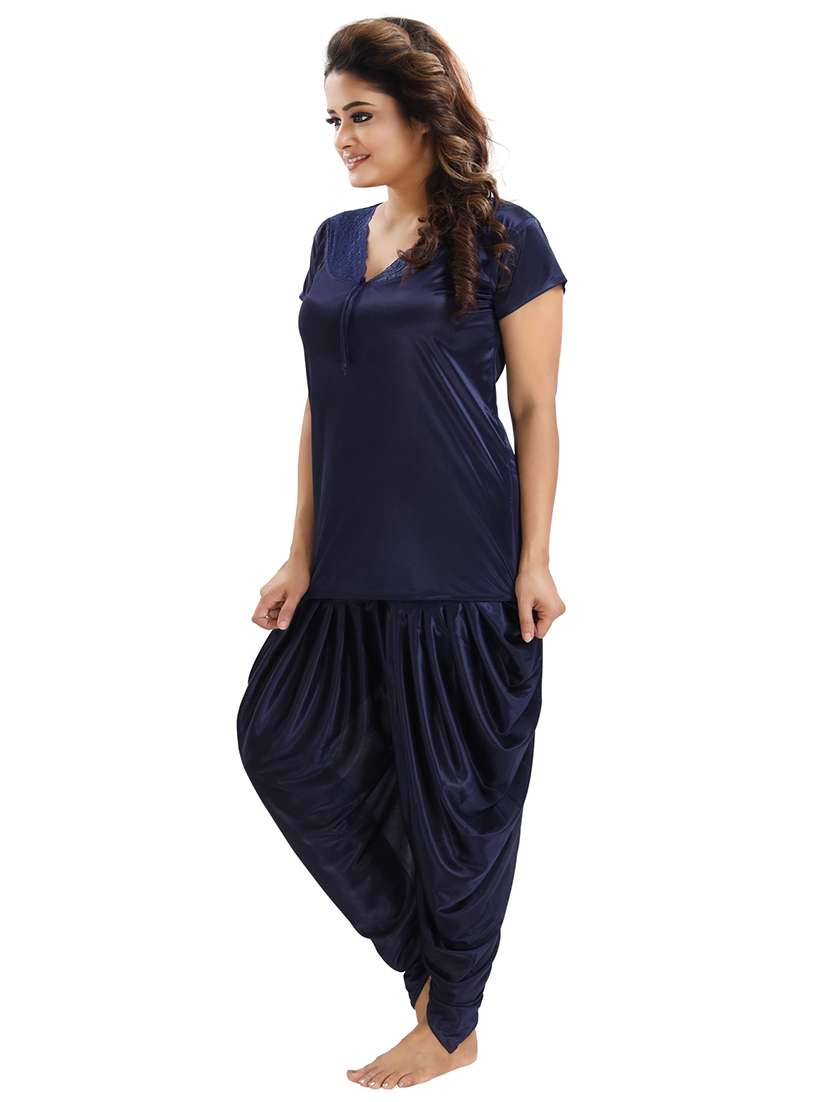 pack of 4 v-neck satin maxi wrap nightdress - 18801331 -  Standard Image - 1