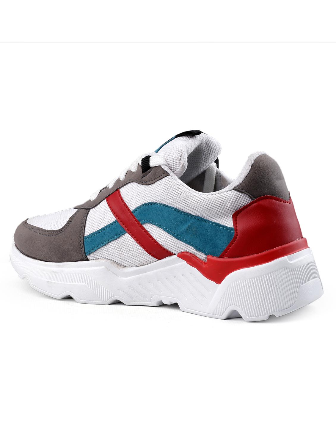 multi colored synthetic lace up sneakers - 18801570 - Standard Image - 4