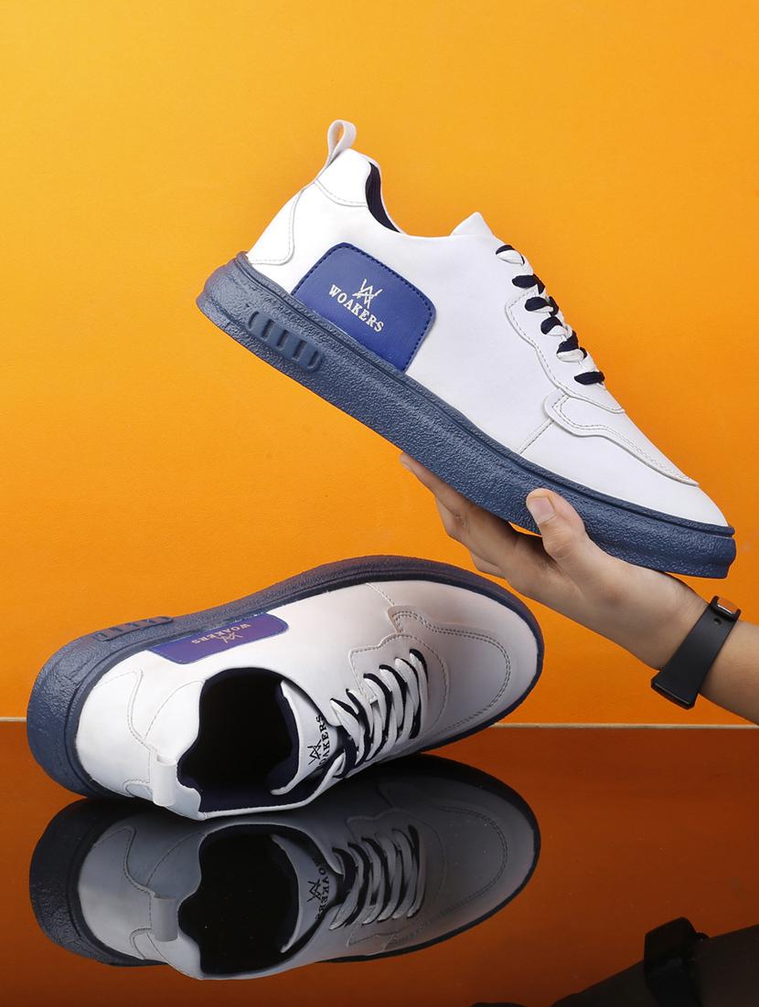multi colored synthetic lace up sneakers - 18801578 -  Standard Image - 1