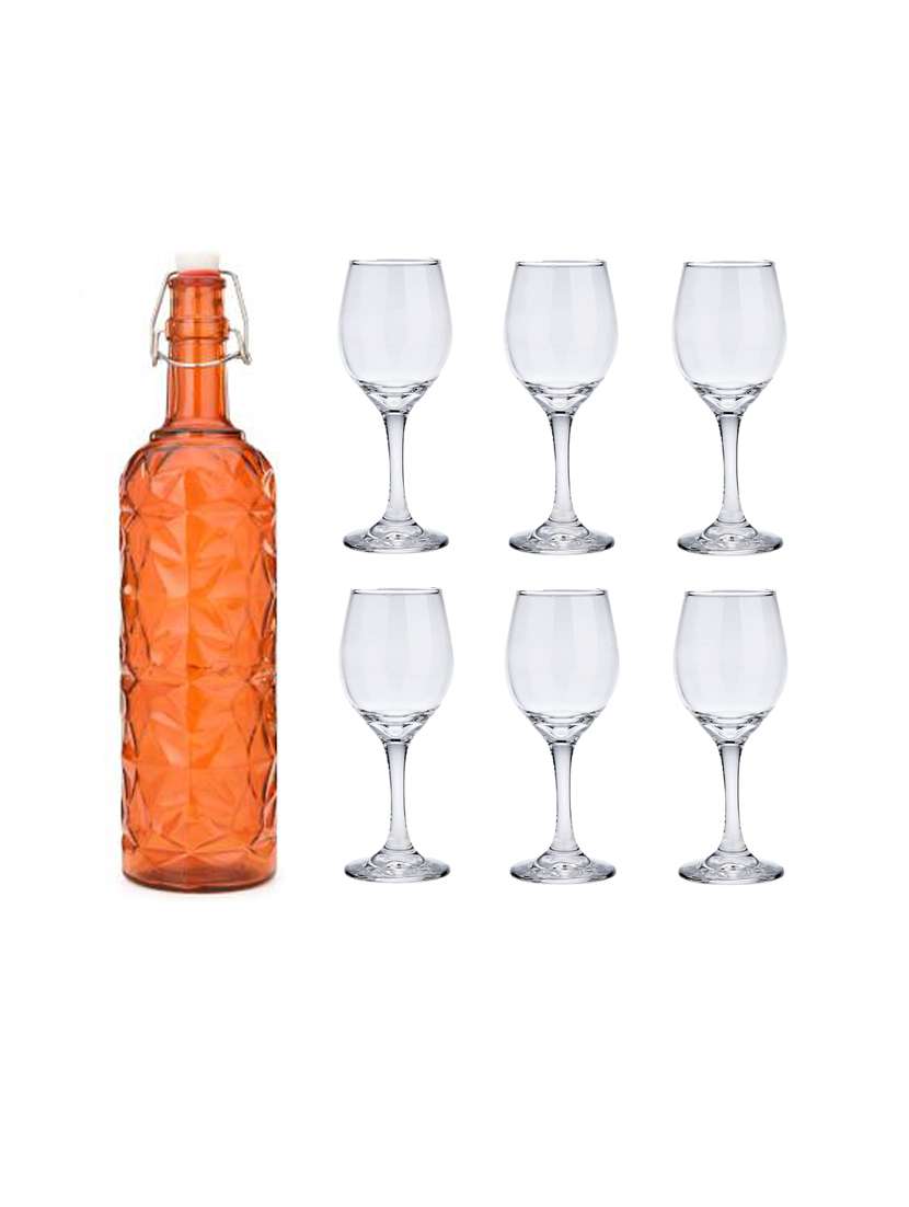 water milk serving and storing bottle and glass set- a620