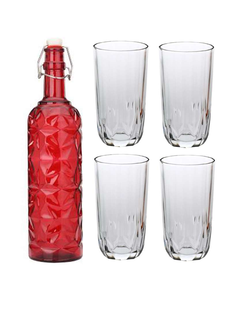 water milk serving and storing bottle and glass set -  a9