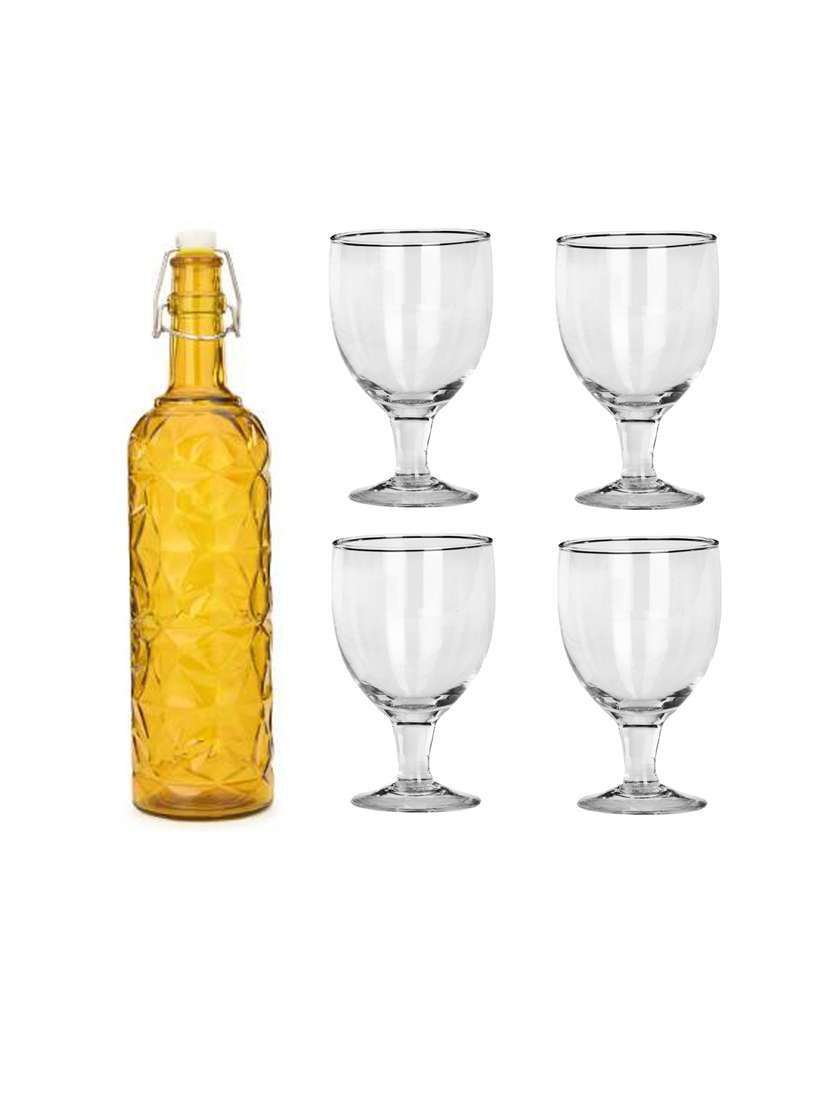 water milk serving and storing bottle and glass set 