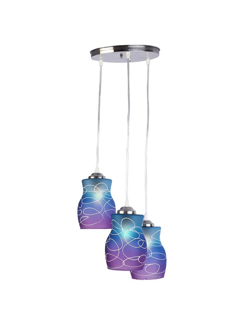 somil new design pendant hanging lamp, colorful glass shade with metal ceiling fitting fixture - 18808312 - Standard Image - 1