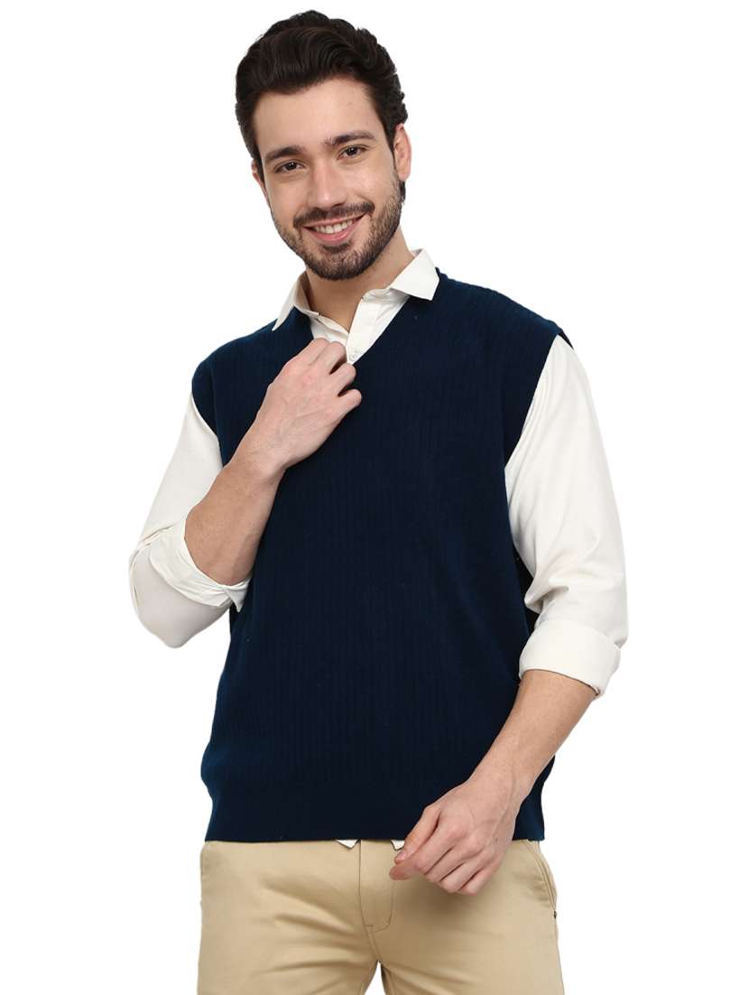 blue cotton pullover