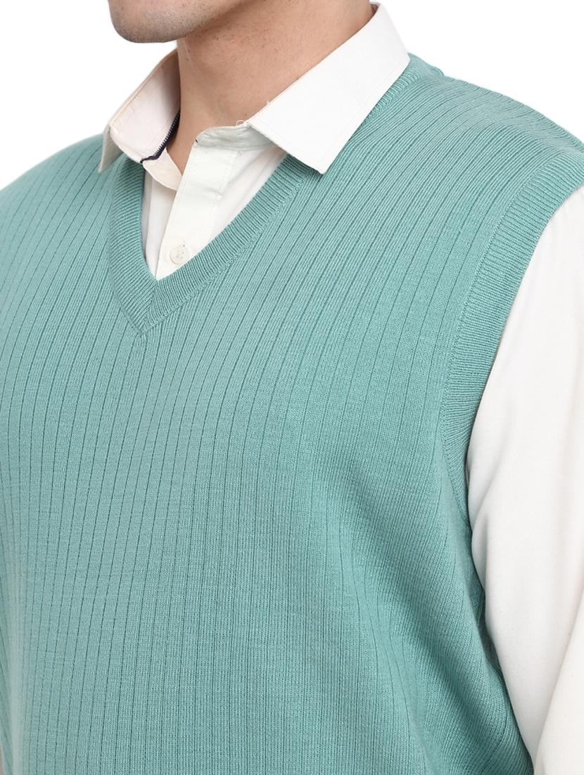 v neck self design pullover - 18823086 - Standard Image - 4