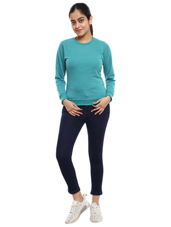 green solid regular pullover - 18823145 -  Standard Image - 4