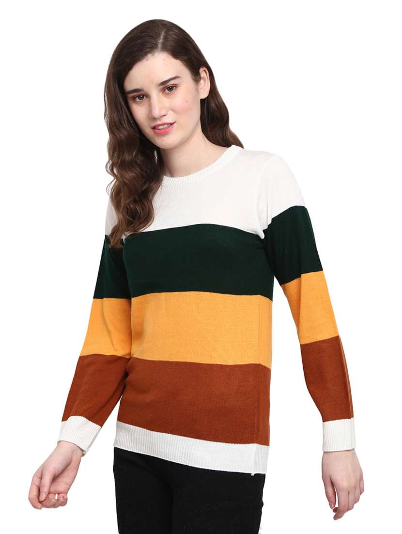 round neck stripes pullover - 18823151 -  Standard Image - 1