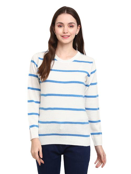 round neck striped pullover - 18823152 - Standard Image - 0
