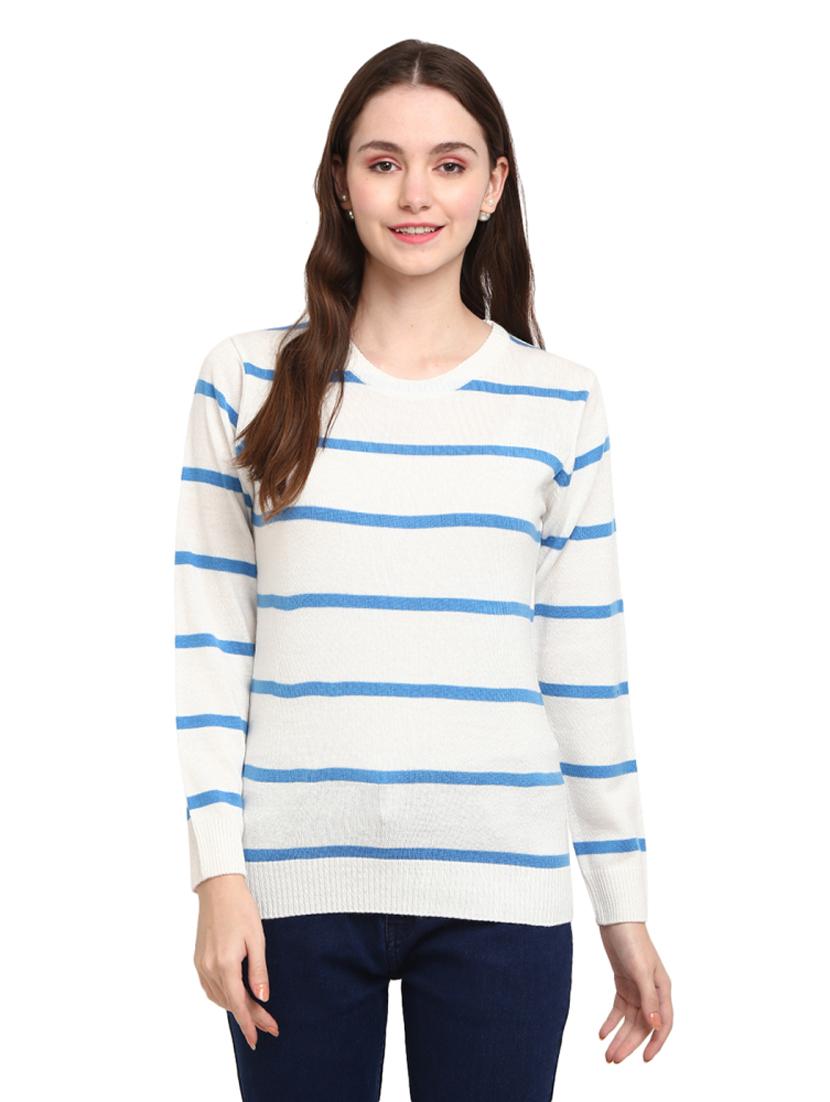 round neck striped pullover - 18823152 - Zoom Image - 0