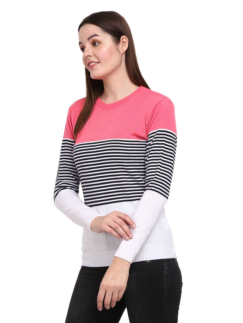 round neck stripes pullover - 18823154 -  Standard Image - 1